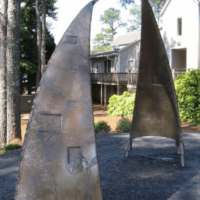 Sculpture Garden Behind the Visual Arts Center, Roswell Area Park<br/> By George Long and Mario Schambon, c. May 30th 2009 <br/> *Includes 3 other sculptures not pictured Sculpture Garden